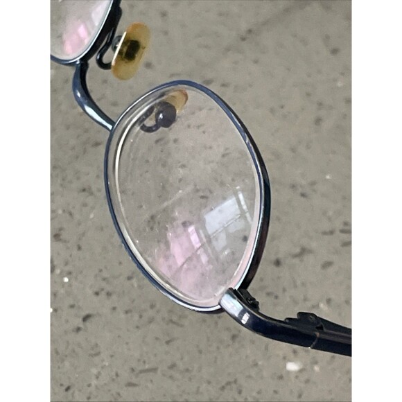 Vintage Nintendo WMN105 220 Blue Metal Oval Eyeglasses FRAMES ONLY 43-18-120 main image 6